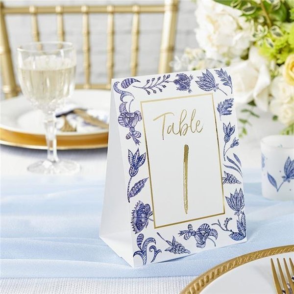 Kate Aspen Kate Aspen 28537NA 5 x 7 in. 1-25 Numbers Willow Wedding Table Calendar; Blue 28537NA